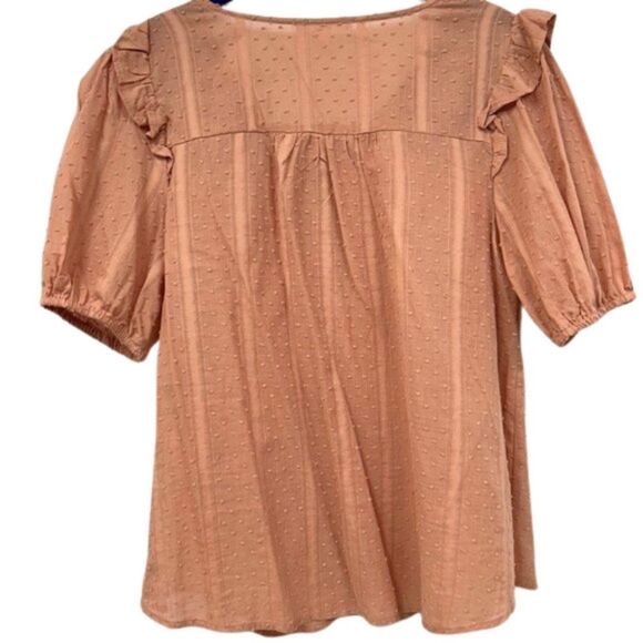 NWOT mine Peach Boho Blouse - Size L - Picture 4 of 6